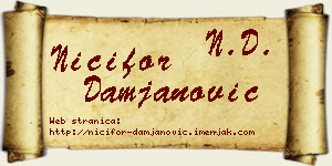 Nićifor Damjanović vizit kartica